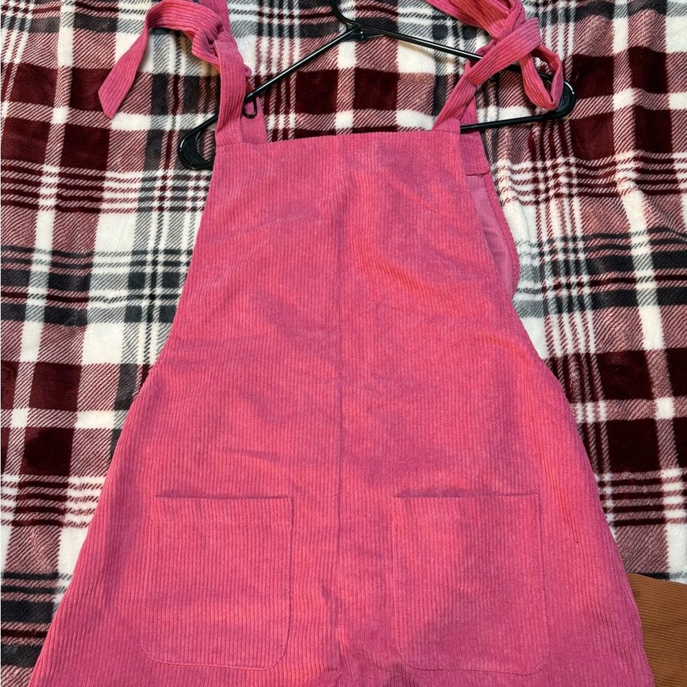 SHEIN Pink Corduroy Jumpsuit